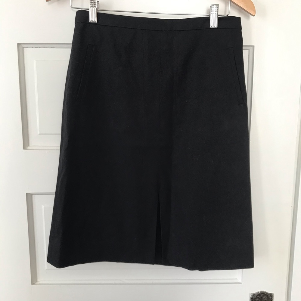 J crew black pencil skirt with pockets